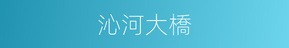 沁河大橋的同義詞