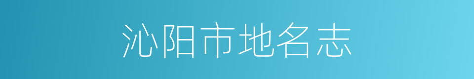 沁阳市地名志的同义词