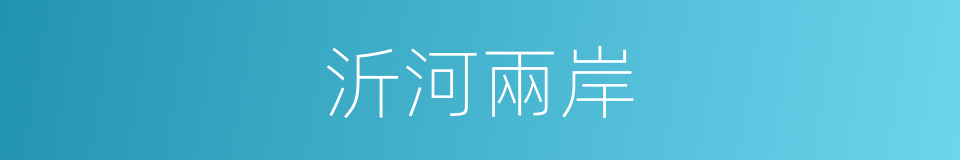 沂河兩岸的同義詞