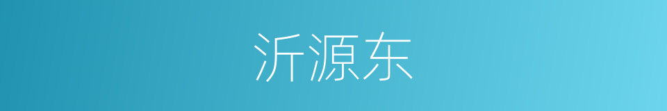 沂源东的同义词