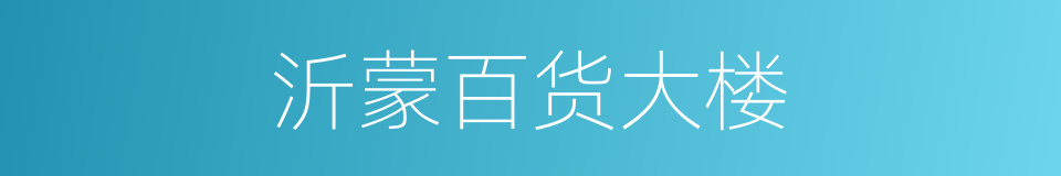 沂蒙百货大楼的同义词