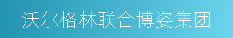 沃尔格林联合博姿集团的同义词