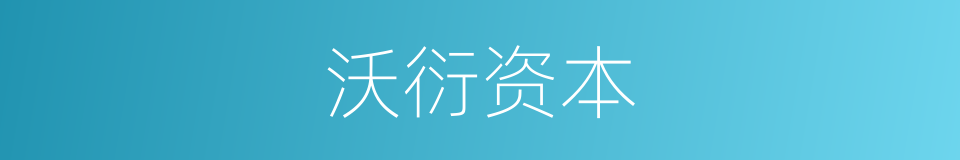 沃衍资本的同义词