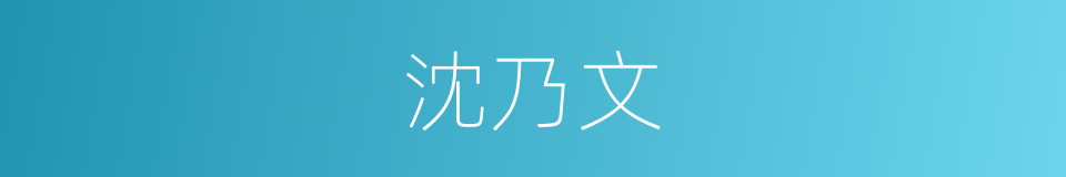 沈乃文的同义词