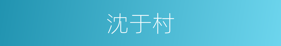 沈于村的同义词