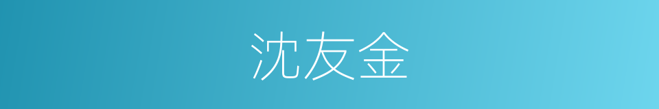 沈友金的同义词