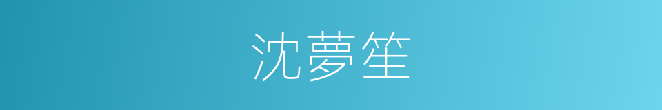沈夢笙的同義詞