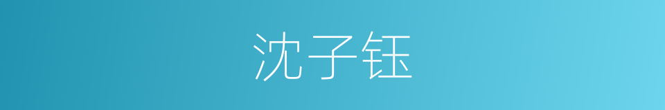 沈子钰的同义词