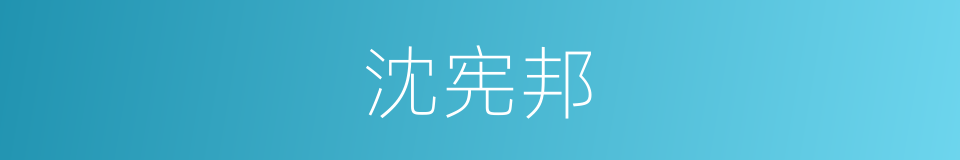 沈宪邦的同义词