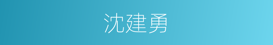 沈建勇的同义词