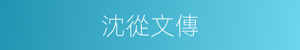 沈從文傳的同義詞