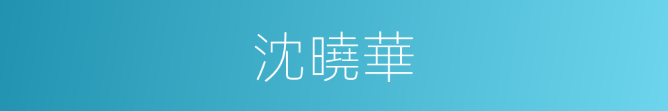 沈曉華的同義詞