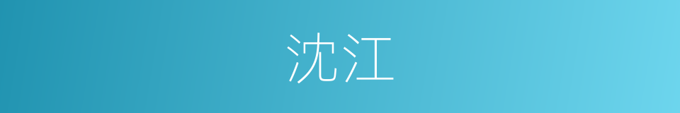 沈江的意思