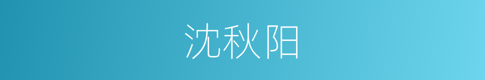 沈秋阳的同义词