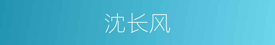 沈长风的同义词