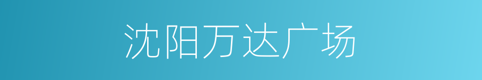 沈阳万达广场的同义词