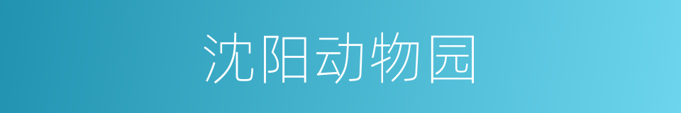 沈阳动物园的同义词