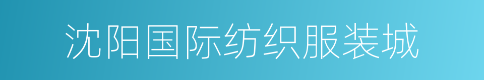 沈阳国际纺织服装城的同义词