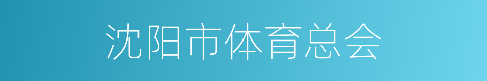 沈阳市体育总会的同义词
