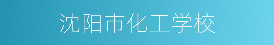 沈阳市化工学校的同义词