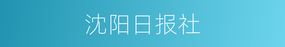 沈阳日报社的同义词