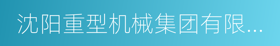 沈阳重型机械集团有限责任公司的同义词