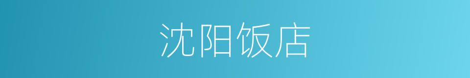 沈阳饭店的同义词