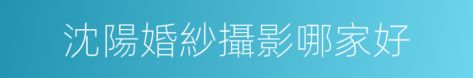 沈陽婚紗攝影哪家好的同義詞