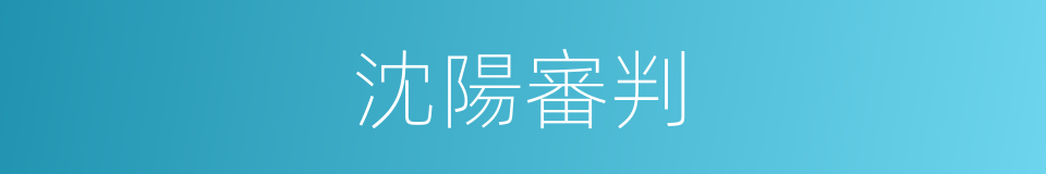 沈陽審判的同義詞