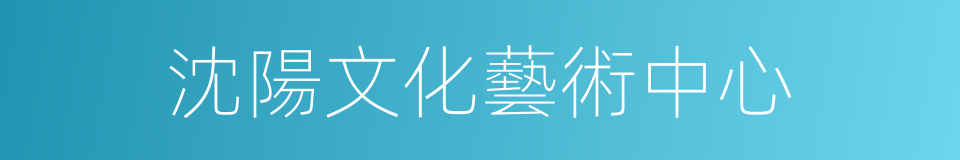 沈陽文化藝術中心的同義詞
