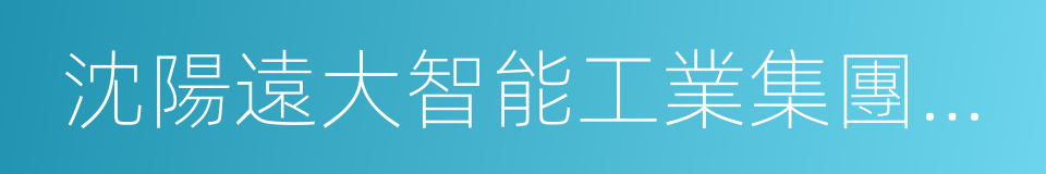 沈陽遠大智能工業集團股份有限公司的同義詞