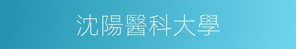 沈陽醫科大學的同義詞