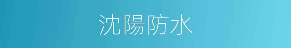 沈陽防水的同義詞