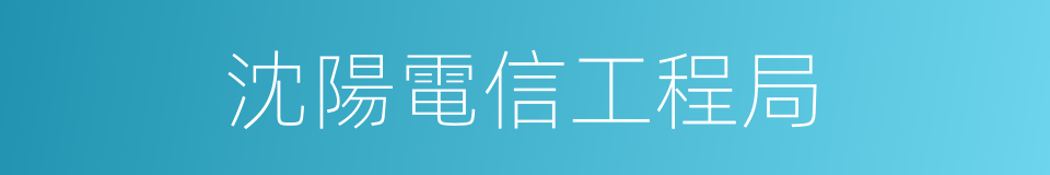 沈陽電信工程局的同義詞