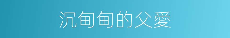 沉甸甸的父愛的同義詞