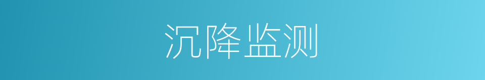 沉降监测的同义词