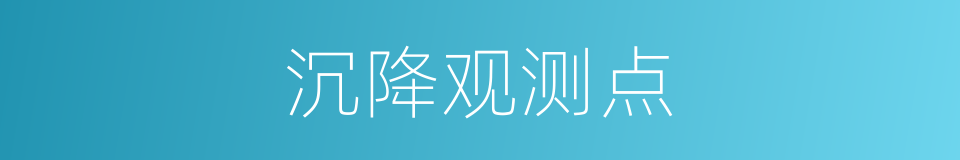 沉降观测点的同义词