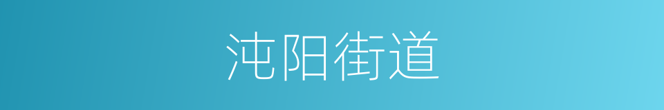 沌阳街道的同义词