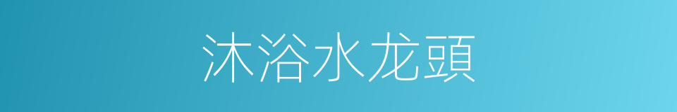 沐浴水龙頭的同義詞