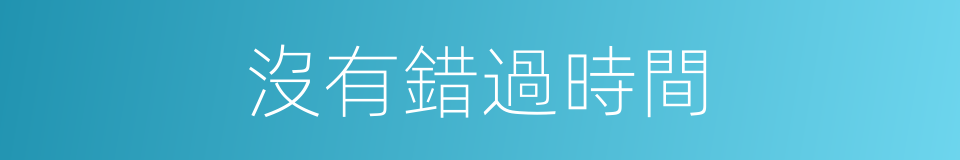 沒有錯過時間的同義詞
