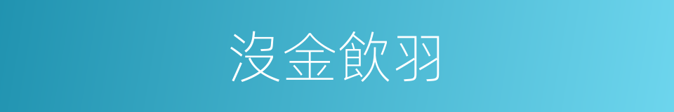 沒金飲羽的意思