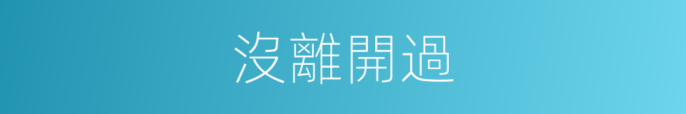 沒離開過的同義詞