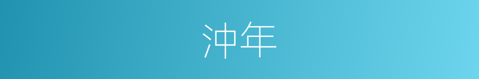 沖年的同义词