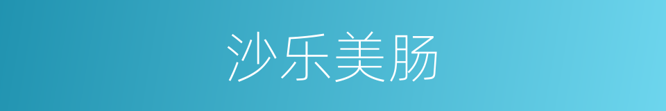 沙乐美肠的意思