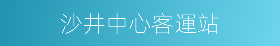 沙井中心客運站的同義詞