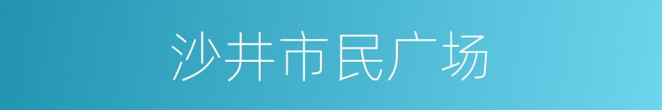 沙井市民广场的同义词