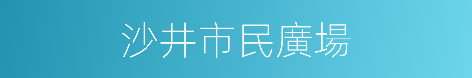 沙井市民廣場的同義詞