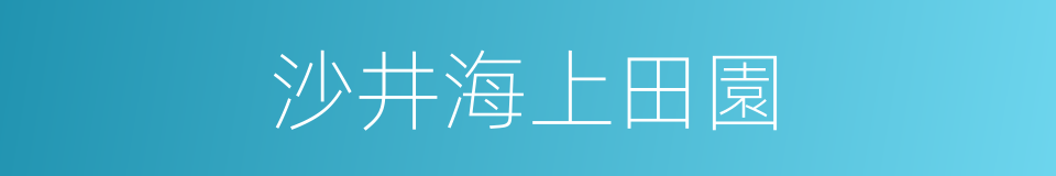 沙井海上田園的同義詞