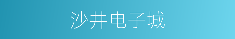 沙井电子城的同义词