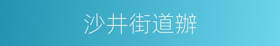 沙井街道辦的同義詞